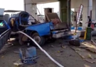 انفجار خودرو در جایگاه CNG رستم آباد | مخزن گاز خودرو فرسوده و غیر استاندارد بود
