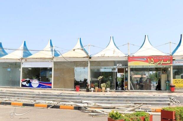 نصب سازه جدید سقف پایانه مسافربری شهرداری لاهیجان