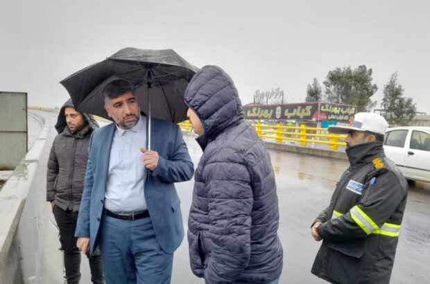 بازدید سرپرست فرمانداری لاهیجان از پروژه تقاطع غیرهمسطح میدان گیل